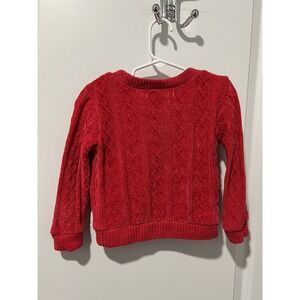 Wonder Nation Girls' Cable Knit Sweater Size 2T Red